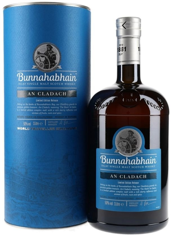 Bunnahabhain An Cladach 1l 50% GB L.E. - Dárkové balení alkoholu Bunnahabhain